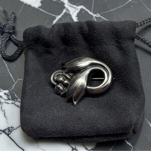 Georg Jensen « Tulips and Berries « Brooch, Rare ~ Denmark Vintage Piece ~